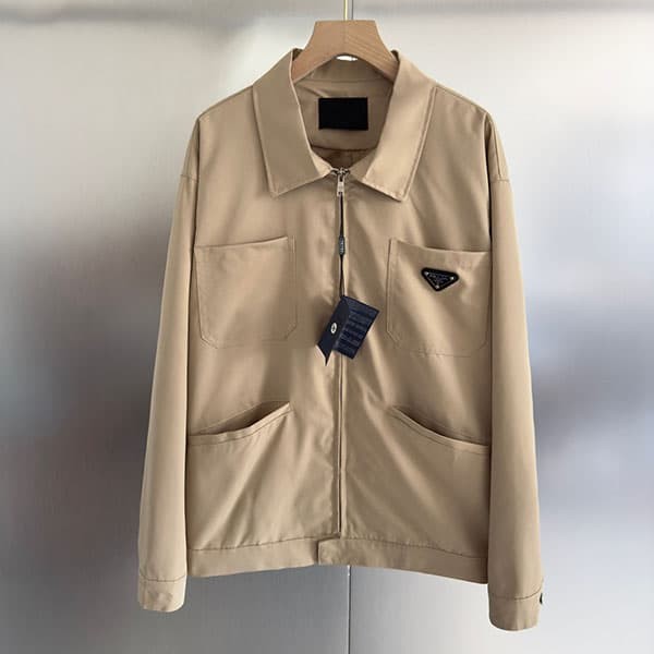 Prada Triangle Logo Denim Blouson Replica puy18365