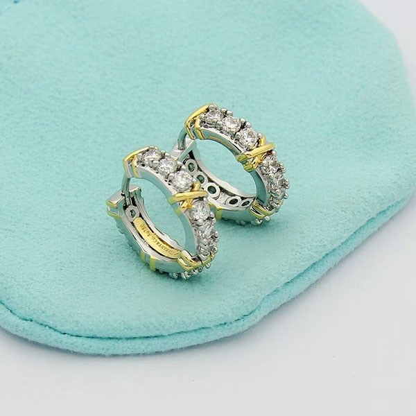 Tiffany 16 Stone Narrow Earrings Replica 74038034 Tiffany 16 Stone Narrow Earrings Replica 74038034