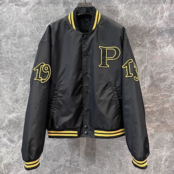 Prada badged mohair wool replica bomber jacket pul93826 Prada badged mohair wool replica bomber jacket pul93826