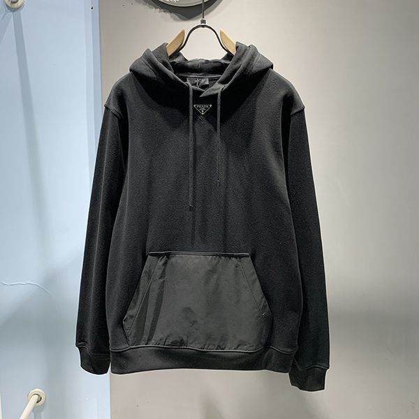 Very popular all over the world? Prada cotton hoodie copy ● Black pup17219