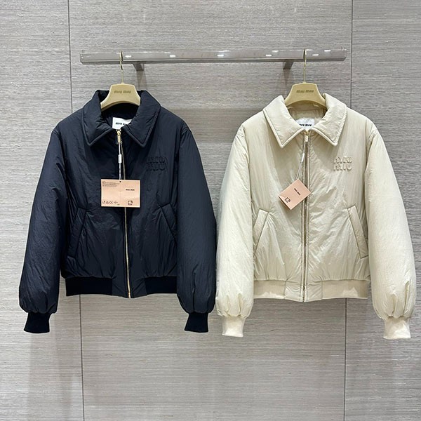 Very popular: Miu Miu technical fabric down jacket replica in 2 colors myn24108