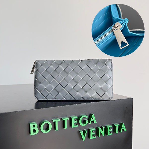 Rare Bottega Veneta super cheap Intrecciato leather zip wallet bon48622