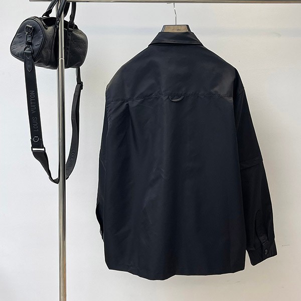 Prada logo patch buttoned jacket replica pux50944