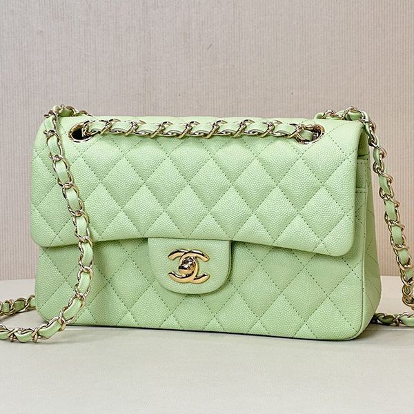 New color ☆ Chanel mini chain shoulder bag copy ☆ Light green shf47284