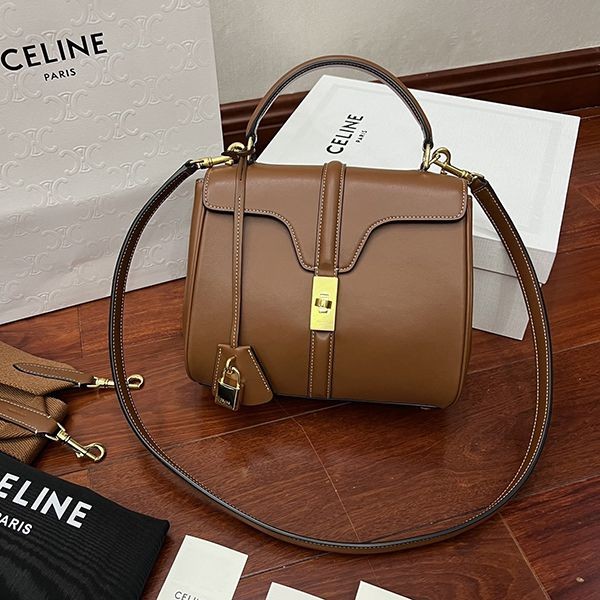 Celine Small 16 (Ceise) Bag / Calfskin Tan 188003BF9