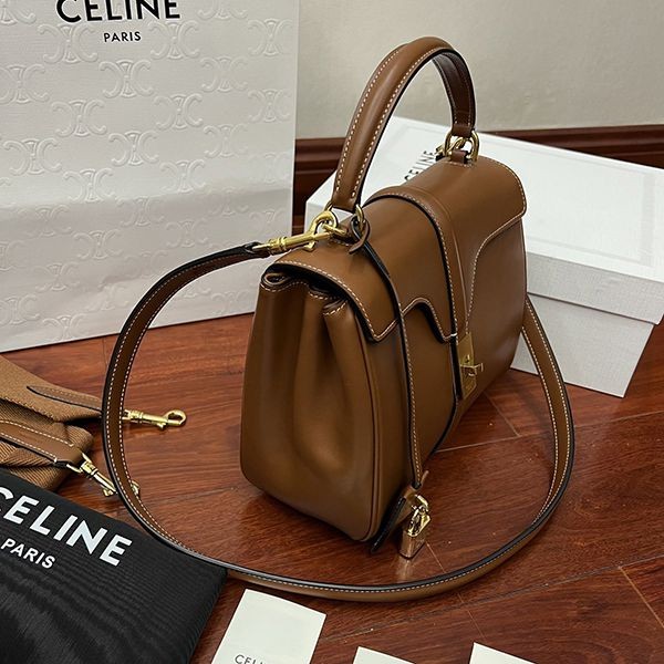 Celine Small 16 (Ceise) Bag / Calfskin Tan 188003BF9