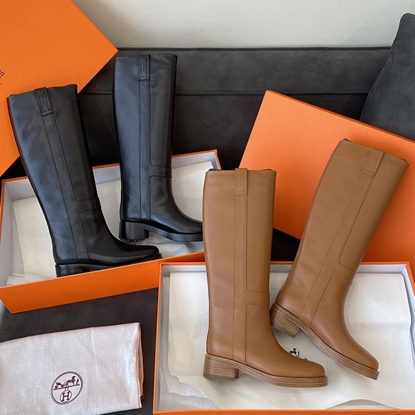 ☆Super popular☆【Celebrity favorite】Hermes Horse Boots Replica Black erg17653