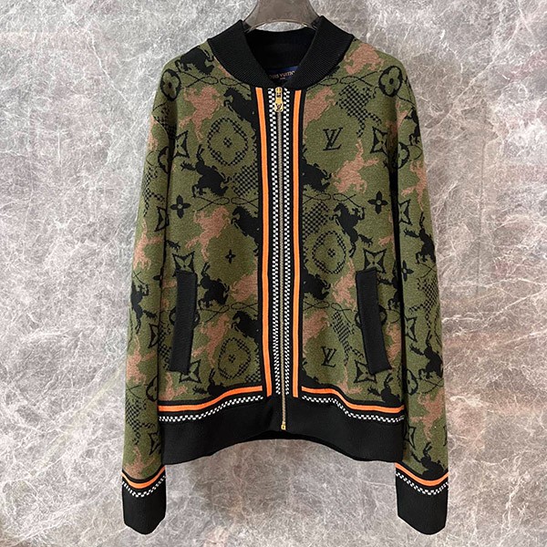 Louis Vuitton Replica Jacquard Wool Bomber Blouson 1AFXS8