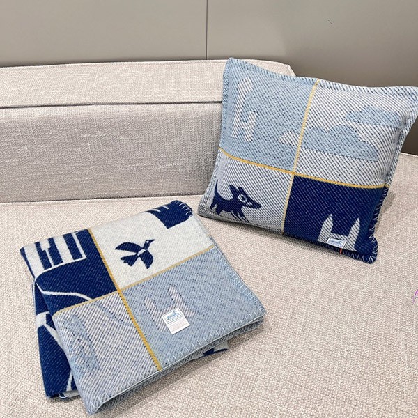Hermes Replica Cashmere Wool Cushion & Blanket erw98829