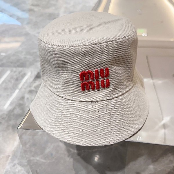 Free shipping Miu Miu logo applique clutch bucket hat myn90360