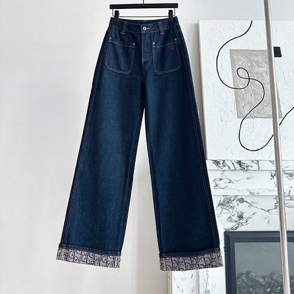 Best Price Challenge Dior Flare Pants Jeans Oblique Replica 452P72A3377