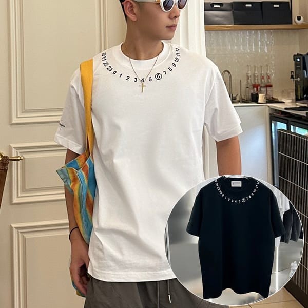 MM6 Maison Margiela numbering logo T-shirt, loved by many celebrities, 2 colors, Max41919 MM6 Maison Margiela numbering logo T-shirt, loved by many celebrities, 2 colors, Max41919