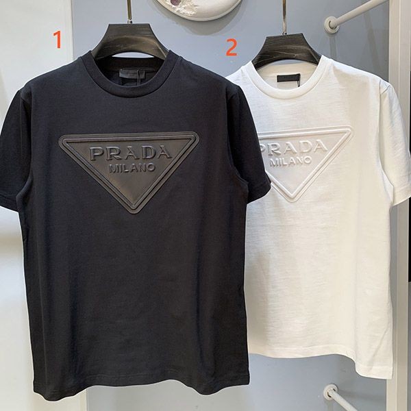 Prada Triangle Logo T-shirt Replica pun95276