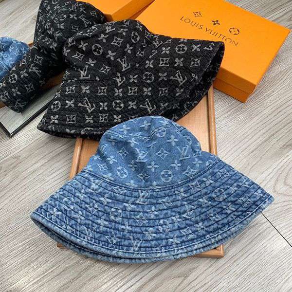 Ultra-limited edition Louis Vuitton denim bucket hat replica monogram vul37609