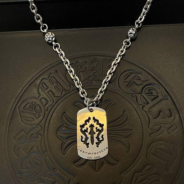 High Quality Chrome Hearts Dagger Dog Tag Pendant Fake Necklace Kul31664