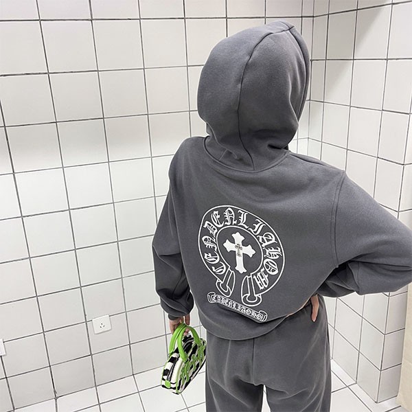 CHROME HEARTS COPY TOP AND BOTTOM SET HORSESHOE PARKA KUQ32064