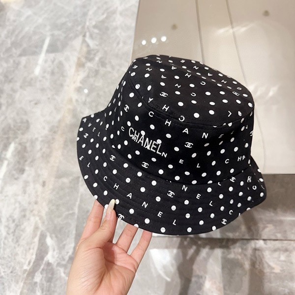 Latest and stylish Chanel bucket hat, grade N, dots, polka dots, sha48302