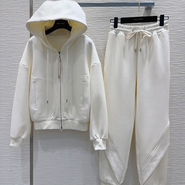 Louis Vuitton replica color block zip-up jacket set vuu11333