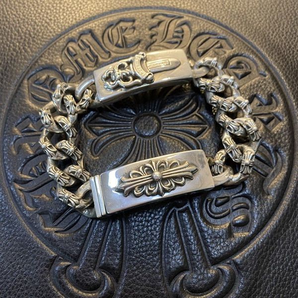 A lovely Chrome Hearts CH Dagger x Fancy ID Bracelet Kul47242