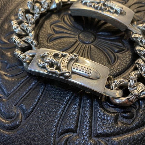 A lovely Chrome Hearts CH Dagger x Fancy ID Bracelet Kul47242