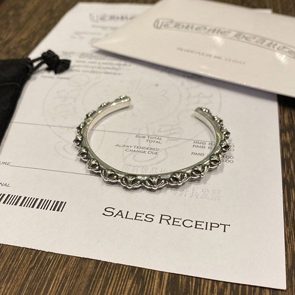 Chrome Hearts Band Bangle Bracelet Silver Kua05341 Chrome Hearts Band Bangle Bracelet Silver Kua05341