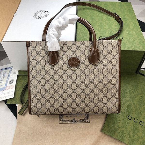 Gucci GG Supreme Canvas Small Fake Tote Bag gg210820114 Gucci GG Supreme Canvas Small Fake Tote Bag gg210820114