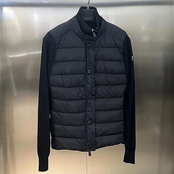 Moncler Logo PADDED Merino Wool Down Cardigan Replica moa64020