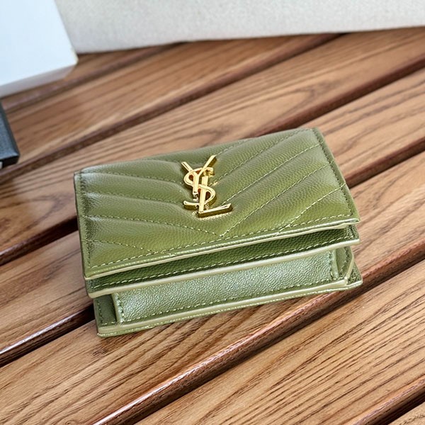 Attention ★ Saint Laurent YSL logo monogram bi-fold wallet replica San83861