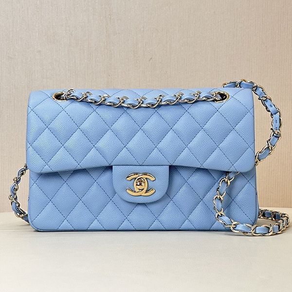 The hottest topic! Chanel mini chain shoulder bag replica ☆ Aqua blue shq25004