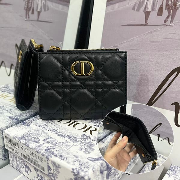 Rare Dior Caro Dahlia Bi-fold Wallet Replica Cannage dea91963 Rare Dior Caro Dahlia Bi-fold Wallet Replica Cannage dea91963