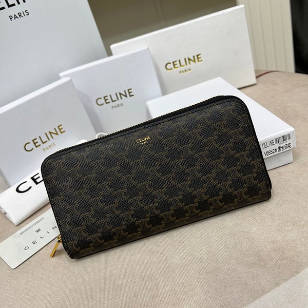 Celine Large Zipped Wallet Replica/Triomphe Canvas Cet61788 Celine Large Zipped Wallet Replica/Triomphe Canvas Cet61788