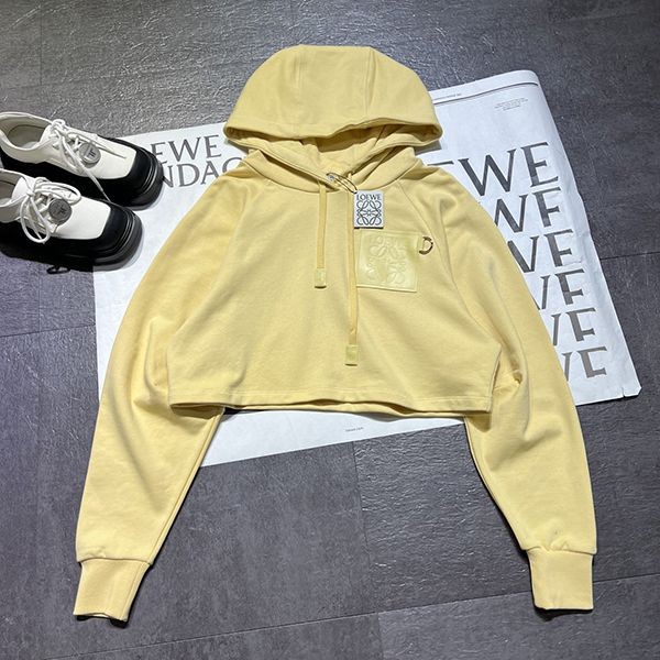 New Loewe Anagram Replica Leather Patch Hoodie Cotton low93209 New Loewe Anagram Replica Leather Patch Hoodie Cotton low93209