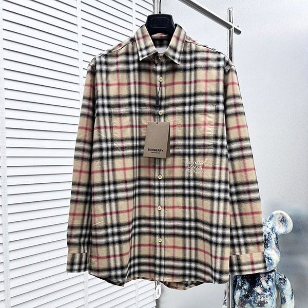 Classic Burberry check motif cotton shirt copy Bag17550