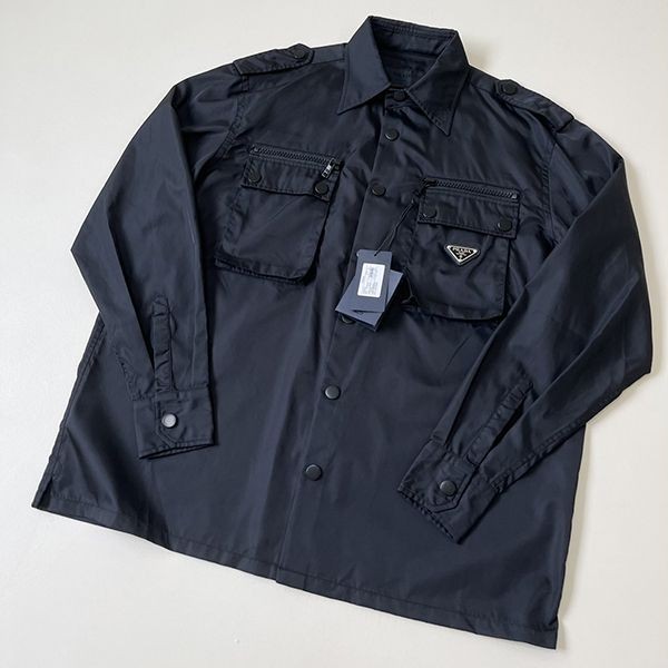 High quality???Prada Re-Nylon shirt jacket copy puh58177 High quality???Prada Re-Nylon shirt jacket copy puh58177