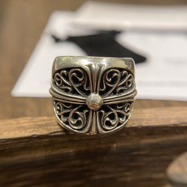 [Very easy to use] Chrome Hearts Keeper Ring Ruby Pavé Custom Kui84656