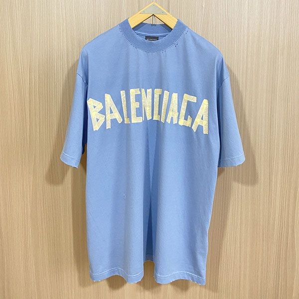Balenciaga Tape Type Cotton Jersey T-Shirt baw85181 with Tracking