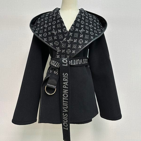 ★Safe shipping with tracking Louis Vuitton Belted Short Wrap Peacoat Fake 1A99MF