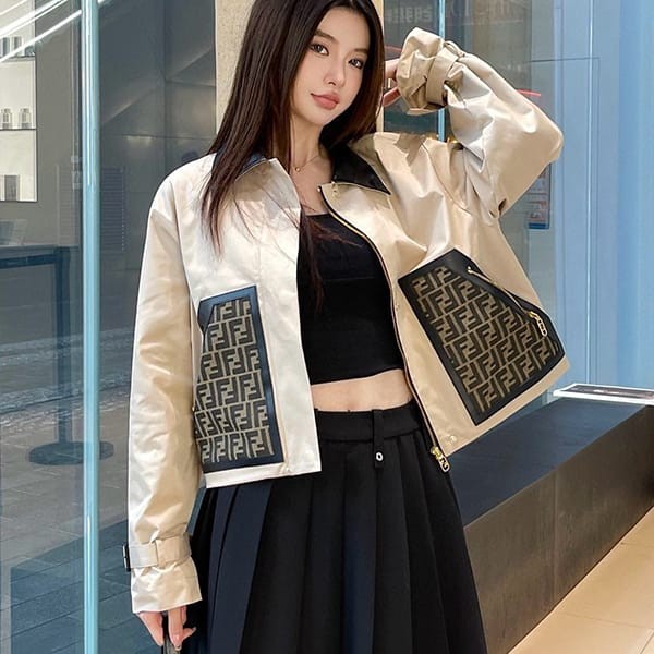 Perfect gift Fendi Blouson Beige Wool Jacket Replica feg97235 Perfect gift Fendi Blouson Beige Wool Jacket Replica feg97235