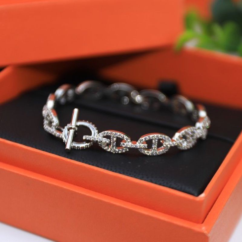 Very popular! Hermes Farandole silver replica bracelet in two colors erk04473