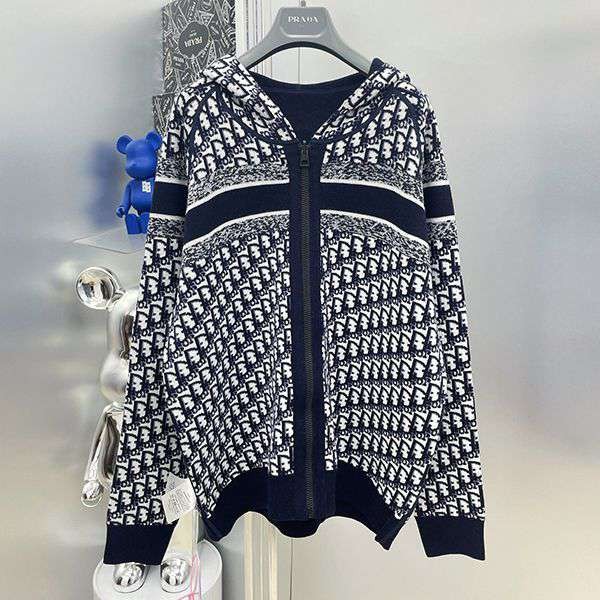 New color☆Rare Dior hoodie replica oblique reversible logo X5820