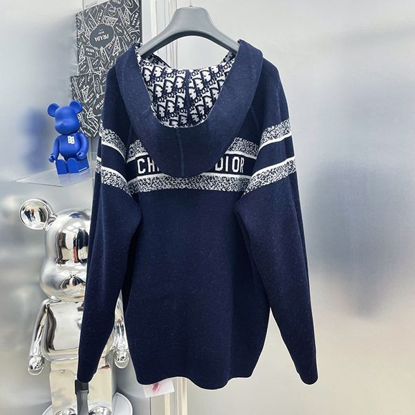 New color☆Rare Dior hoodie replica oblique reversible logo X5820