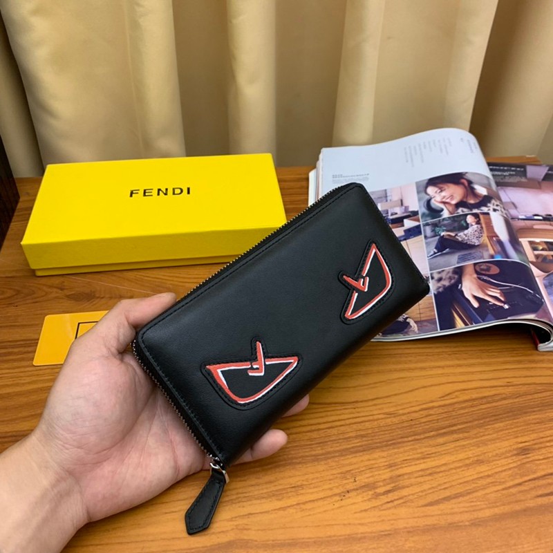 Popular Fendi Zip Around Long Wallet Replica Black Bag Bugs Zipper Wallet Customized fen64906 Popular Fendi Zip Around Long Wallet Replica Black Bag Bugs Zipper Wallet Customized fen64906