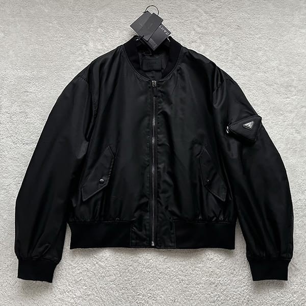 Rare Prada Re-Nylon bomber jacket replica pul09923 Rare Prada Re-Nylon bomber jacket replica pul09923