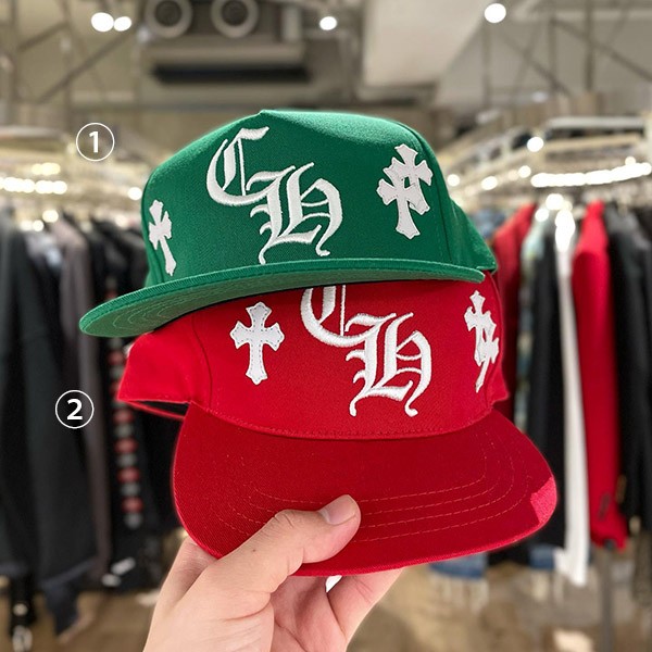 Seiya Chrome Hearts Hat 5 Panel CH Cross Leather Patch Cap Kur11113