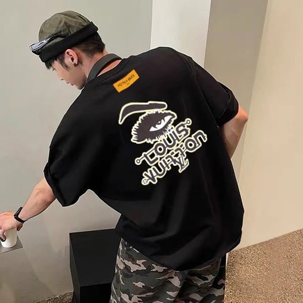 Secured Louis Vuitton Crew Neck T-Shirt Fake Intarsia Logo vuf40663