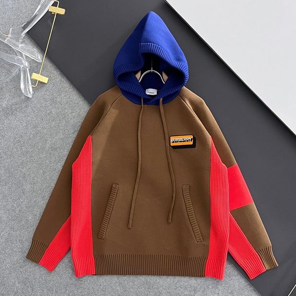 Eye-catching color Burberry replica Horseferry jacquard sweater hoodie Bam06723