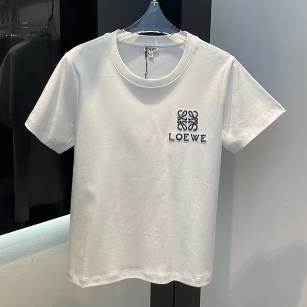 Cute Loewe replica Anagram cotton T-shirt in 2 colors lor28108 Cute Loewe replica Anagram cotton T-shirt in 2 colors lor28108
