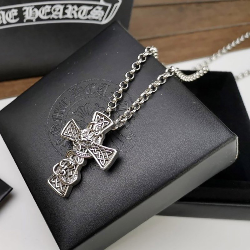 Competition for Chrome Hearts Necklace Replica CH Cross Baby Fat Charm Kub14752