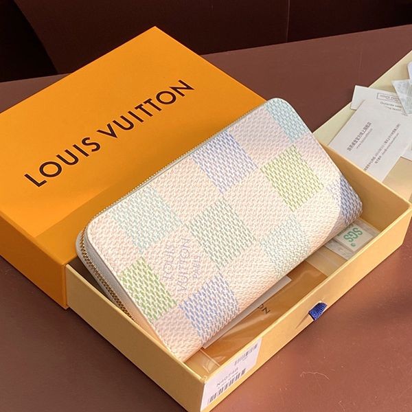 New color ☆ Rare [Louis Vuitton] Zippy Wallet Replica Damierious N40748