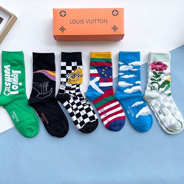 Louis Vuitton Replica Socks in Box 6 Pairs vuk08413